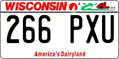WI license plate 266PXU