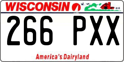 WI license plate 266PXX