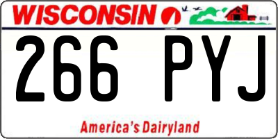 WI license plate 266PYJ