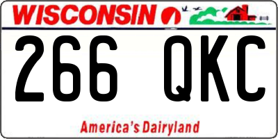 WI license plate 266QKC