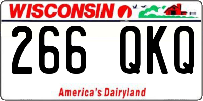 WI license plate 266QKQ