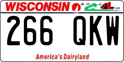 WI license plate 266QKW