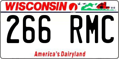 WI license plate 266RMC