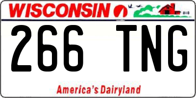 WI license plate 266TNG