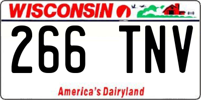 WI license plate 266TNV