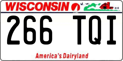 WI license plate 266TQI