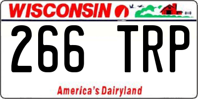 WI license plate 266TRP