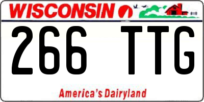 WI license plate 266TTG