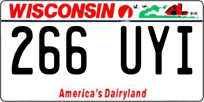 WI license plate 266UYI