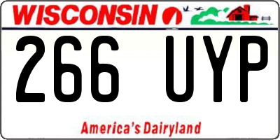 WI license plate 266UYP