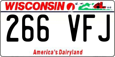 WI license plate 266VFJ
