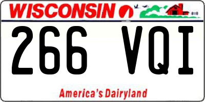 WI license plate 266VQI
