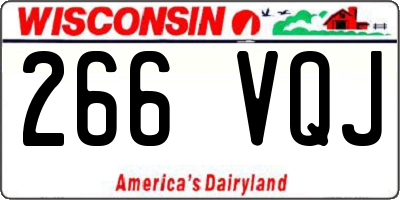 WI license plate 266VQJ