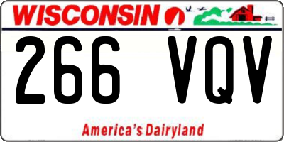 WI license plate 266VQV