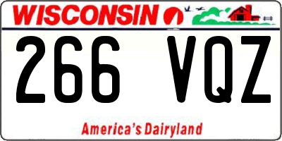 WI license plate 266VQZ