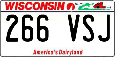 WI license plate 266VSJ