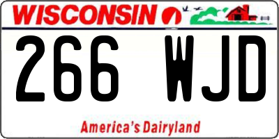 WI license plate 266WJD