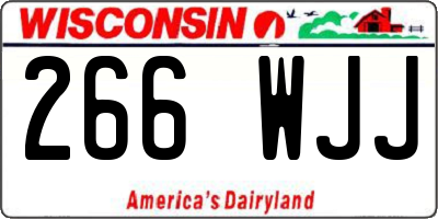 WI license plate 266WJJ