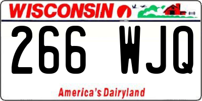 WI license plate 266WJQ