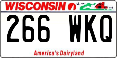 WI license plate 266WKQ