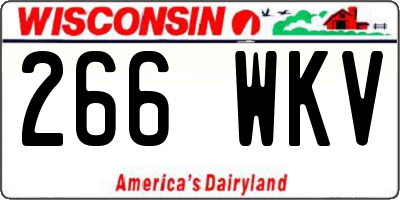 WI license plate 266WKV