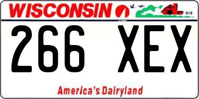 WI license plate 266XEX