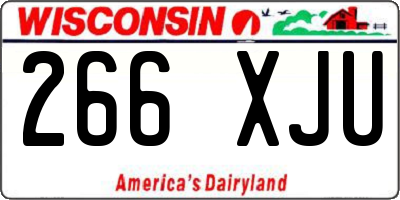 WI license plate 266XJU