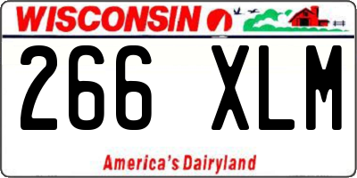 WI license plate 266XLM