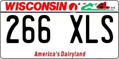 WI license plate 266XLS