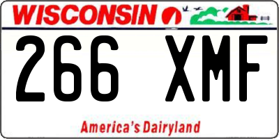 WI license plate 266XMF