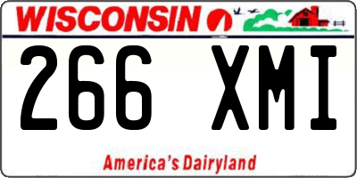 WI license plate 266XMI