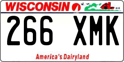 WI license plate 266XMK