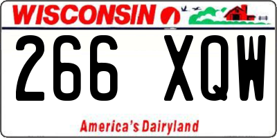 WI license plate 266XQW