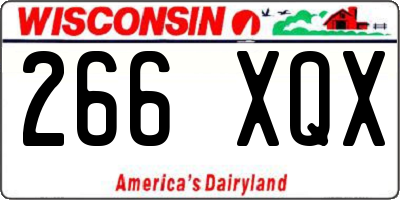 WI license plate 266XQX