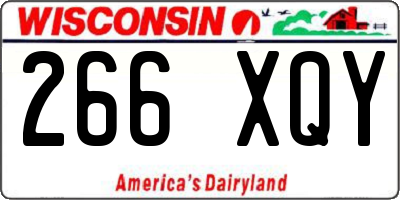 WI license plate 266XQY