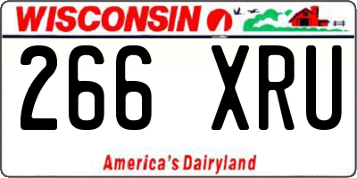 WI license plate 266XRU