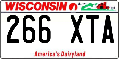 WI license plate 266XTA