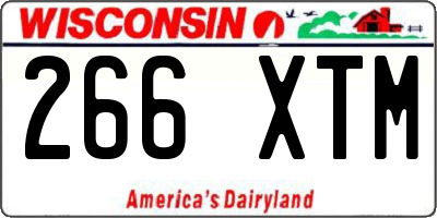 WI license plate 266XTM