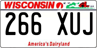 WI license plate 266XUJ