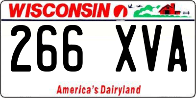 WI license plate 266XVA