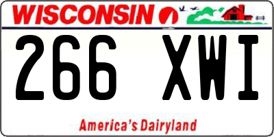 WI license plate 266XWI