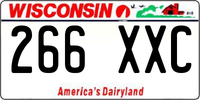 WI license plate 266XXC
