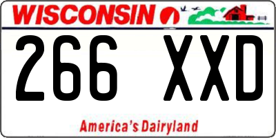 WI license plate 266XXD