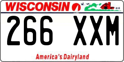 WI license plate 266XXM