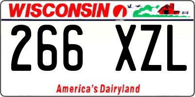 WI license plate 266XZL