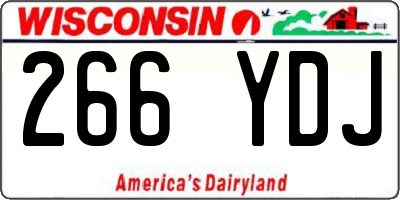 WI license plate 266YDJ