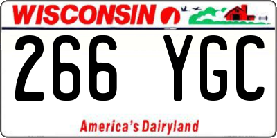 WI license plate 266YGC