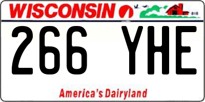 WI license plate 266YHE