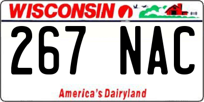 WI license plate 267NAC