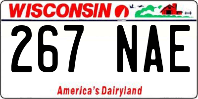 WI license plate 267NAE